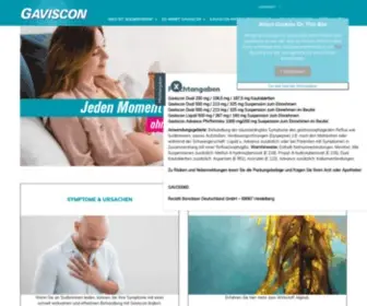 Gaviscon.de(Die Schutzbarriere gegen Reflux & Sobrennen) Screenshot