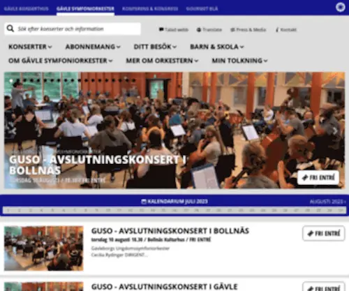 Gavlesymfoniorkester.se(Gävle) Screenshot