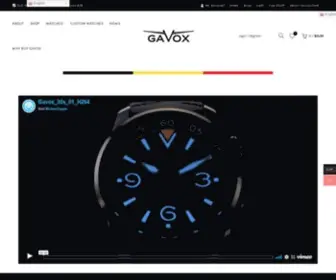 Gavox.com(Pilot, Marine, Diver, Motorsport Watches Belgium) Screenshot