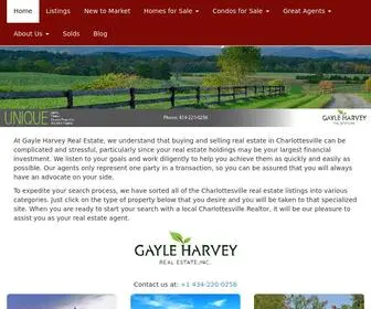 Gayleharveyrealestate.com(Charlottesville Real Estate for Sale) Screenshot