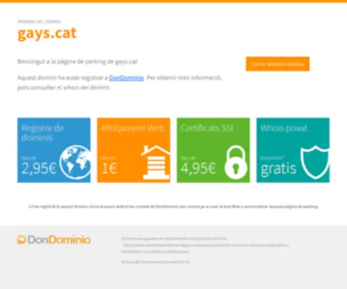 Gays.cat(Registrar a DonDominio) Screenshot