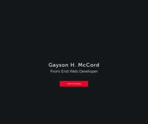 Gaysonmccord.com(Full-Stack Developer) Screenshot