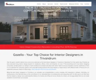 Gazellainteriors.com(Interior Designers in Trivandrum for Homes & Offices) Screenshot