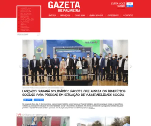 Gazetadepalmeira.com.br(Gazeta de Palmeira) Screenshot