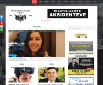 Gazetadielli.com(Albanian American Newspaper Devoted to the Intellectual and Cultural Advancement of the Albanians in America) Screenshot