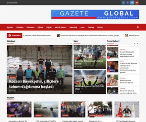 GazeteGlobal.com(Gazete Global) Screenshot