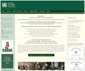 Gbane.org(Global Business Alliance of New England) Screenshot