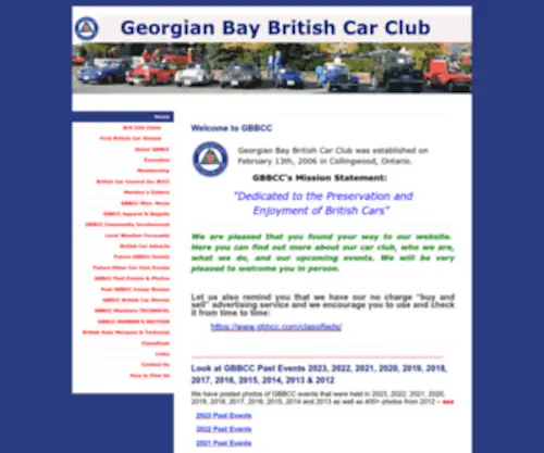 GBBCC.com(Georgian Bay British Car Club) Screenshot