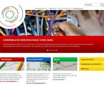 GBchur.ch(Die Gewerbliche Berufsschule Chur bietet eine umfassende Bildung auf Sekundarstufe 2 an) Screenshot