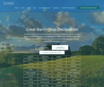 Gbdeclaration.org(Great Barrington Declaration) Screenshot