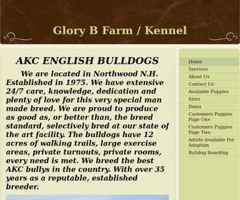 GBfbulldogs.com(Glory B Farm) Screenshot