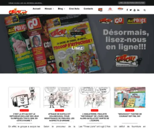 Gbichonline.com(Le site du journal de BD et d'humour qui frappe fort) Screenshot