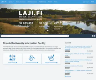 Gbif.fi(Finnish Biodiversity Information Facility) Screenshot