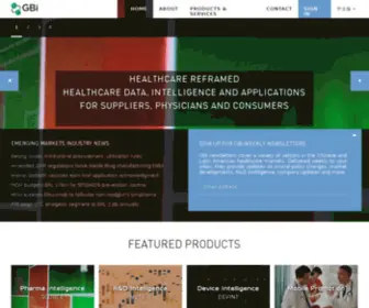 Gbipharma.com(Healthcare Information and services company) Screenshot