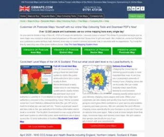 Gbmaps.com(UK Postcode Maps and County Map Colouring Software) Screenshot