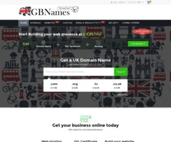 Gbnames.uk(Great British Domain Names) Screenshot