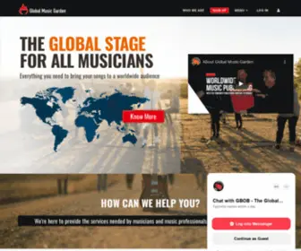 Gbob.com(The Global Stage for All Musicians) Screenshot