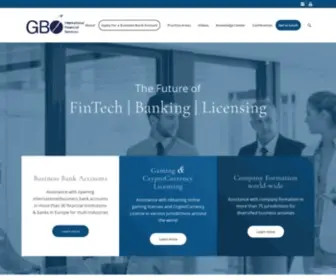 Gbofintech.com(FinTech Center of Business Banking and Licensing) Screenshot