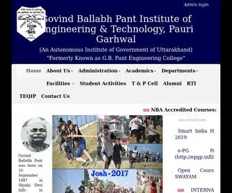 Gbpec.ac.in(Govind Ballabh Pant Institute of Engineering & Technology) Screenshot