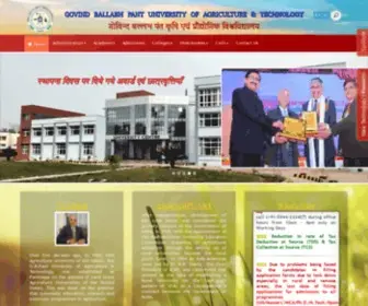 Gbpuat.ac.in(Govind Ballabh Pant University) Screenshot