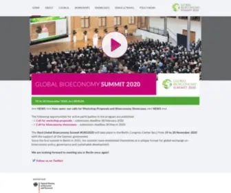 GBS2020.net(Global Bioeconomy Summit 2020) Screenshot