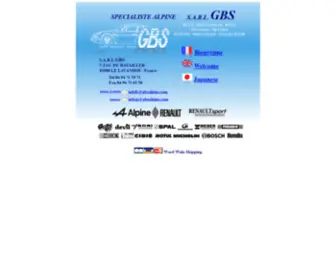 Gbsalpine.com(GBS SPECIALISTE ALPINE Bienvenue sur le site GBS Welcome to GBS website) Screenshot