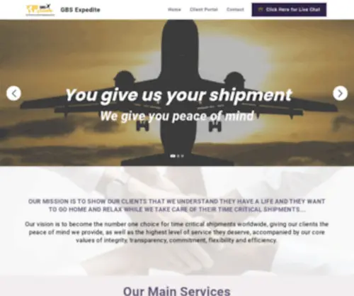 GBscargo.com(WORLDWIDE LOGISTICS EXPERTS) Screenshot