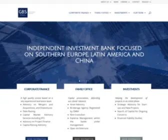 GBsfinanzas.es(We are an independent investment bank with a global presence) Screenshot