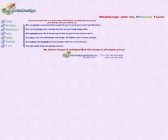 Gbwebs.com(WebDesign with the personal Touch) Screenshot