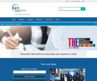 Gcal.ac.uk(Glasgow Caledonian University) Screenshot