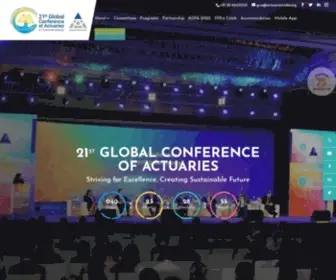 Gca.org.in(20th Global Conference of Actuaries) Screenshot