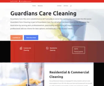 Gcarecleaning.com.au(Guardians Care cleaning service) Screenshot