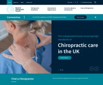 GCC-UK.org(General Chiropractic Council) Screenshot