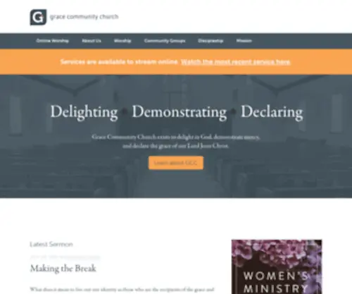 GCcmemphis.com(Grace Community Church) Screenshot