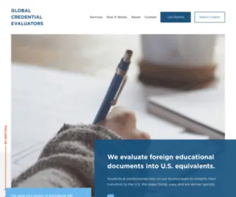 Gceus.com(Global Credential Evaluators (GCE)) Screenshot