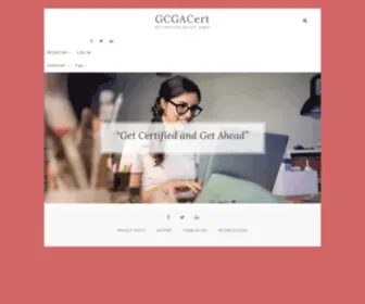 Gcgacert.com(Get Certified and Get Ahead) Screenshot