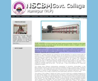 Gchamirpur.org(NSCBM Govt College Hamirpur) Screenshot