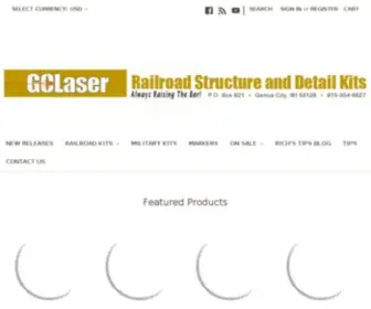 Gclaser.com(Laser-cut micro-plywood railroad structure and detail kits) Screenshot