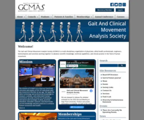 Gcmas.org(Gait and Clinical Movement Analysis Society) Screenshot