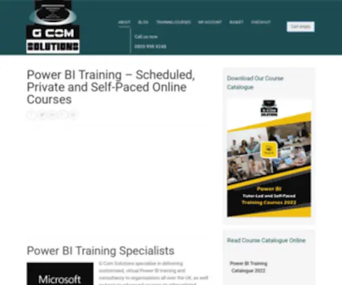 Gcomsolutions.co.uk(Microsoft power bi training by g com solutions) Screenshot