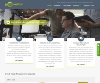 Gconverter.com(CMS & Forum Migration Services) Screenshot