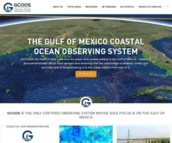 Gcoos.org(Gulf of Mexico Coastal Ocean Observing System) Screenshot