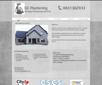 GCplastering.ie(Donegal Plastering Services) Screenshot