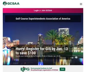 Gcsaa.org(The Golf Course Superintendents Association of America (GCSAA)) Screenshot