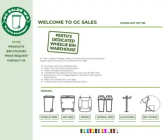 Gcsales.com.au(Wheelie Bins Malaga) Screenshot