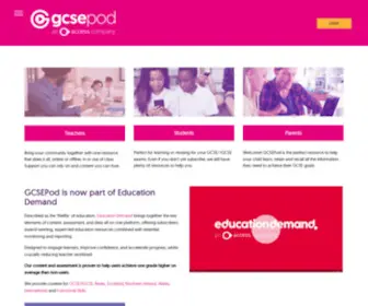 Gcsepod.co.uk(GCSE Learning and Revision) Screenshot