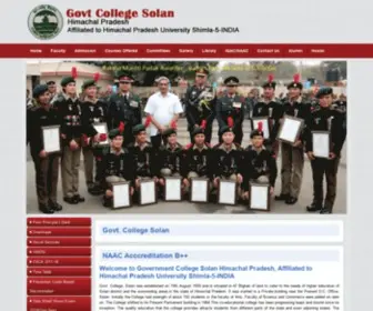 Gcsolan.ac.in(College Solan) Screenshot