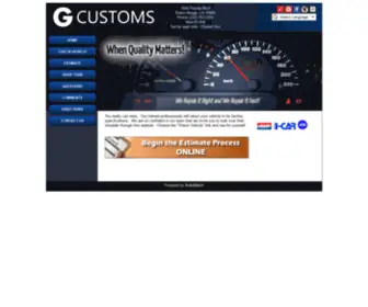 Gcustomscollision.com(G-Customs & Collision Center) Screenshot