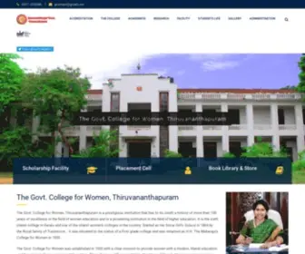 GCWTVM.ac.in(Government College for Women) Screenshot