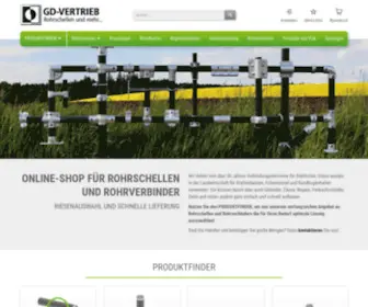 GD-Vertrieb.com(Verbindungselemente für Stahlrohre) Screenshot